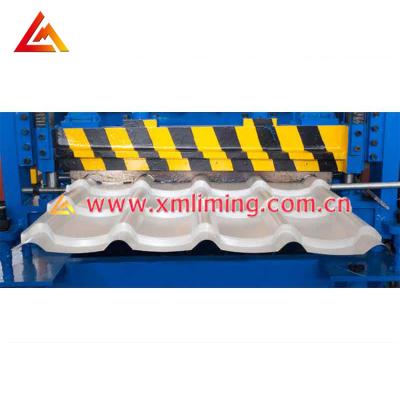 China Hotels Competitive Price Corrugated Cold Glazed Wall Panel Tile Roll Forming Machine For Roof Profile for sale