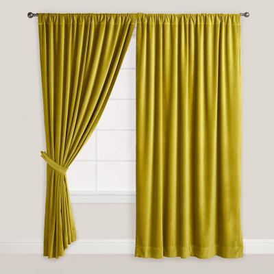 China Wholesale Blackout Hotel Office Hospital Polyester Blackout Fabric Window Living Room Curtains for sale