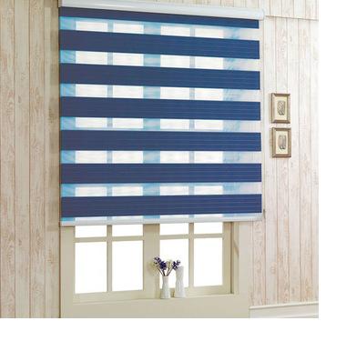 China Hot-selling Motorized Double Blind Fireproof Smart Home Decor Zebra Roller Blind Curtain For Decoration for sale