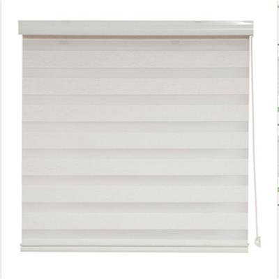 China Waterproof Off Pure White-zebra Lined Roller Blinds / Shade Motorized Shades for sale