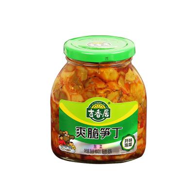 China Bamboo shoots 2022Factory Wholesale Jixiangju Crispy bamboo shoots diced 266G  Mustard  Brand pickle for sale