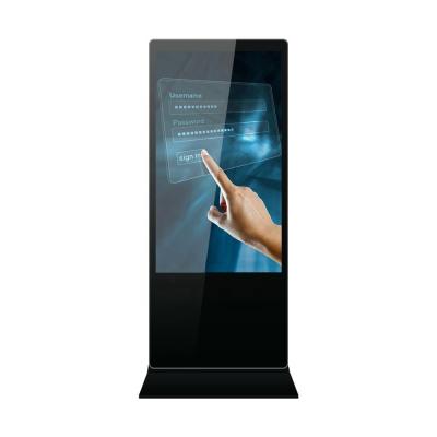 China LCD Winkelcomplex Digitale Signage Touch screenkiosk 65 Duim450cd/m2 Helderheid Te koop