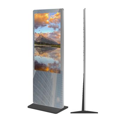 China 450 Nits Brightness Magic Mirror Display Kiosk 43 Inch Floor Standing Touch Screen for sale