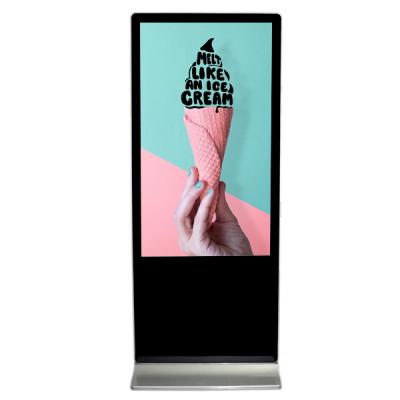 China Android Floor Stand Standalone Digital Signage Software Advertising Display 55 Inch for sale