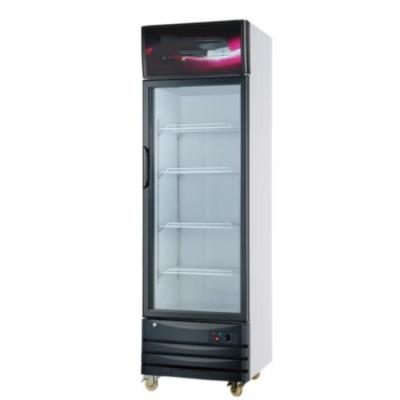 China Vertical Absorption Commercial One Glass Door Air And Direct Cooling Beverage Refrigerator for sale