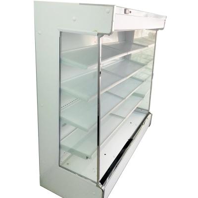 China Supermarket Showcase Outdoor Double Air Curtain Commercial Cold Drinks Open Display Fridges For Fruit for sale