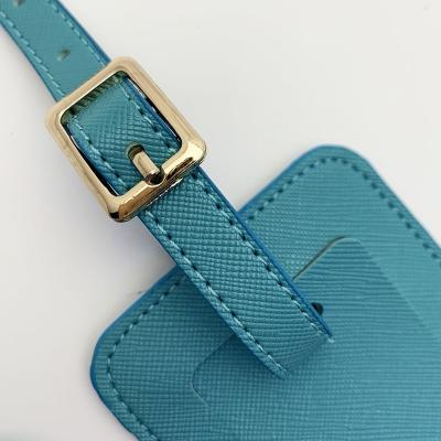 China 2022 Functional Personalized PU Leather Luggage Tag Bag Tag Straps With Logo For Travel Custom Made for sale