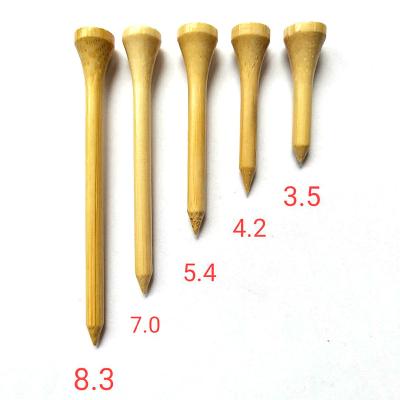 China OEM&OEM Durable Printing Logo Wooden Bamboo Plastic Golf Tee Tournament Use Universal Golf Tee for sale