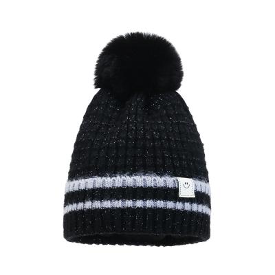 China New Design Custom 100% JOINT Acrylic Beanies Knitted Hats Winter Beanie Hats for sale