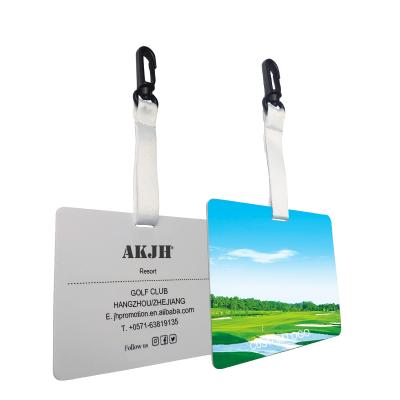 China Latest Custom Wholesale Eco-Friendly Made Plastic Luggage Golf Bag Tag And Photo Bag Tag for sale