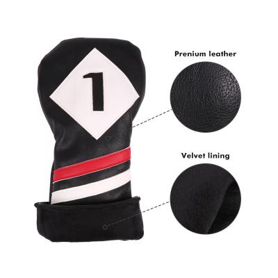 China Latest Style Leather Golf Headcover Waterproof Strong Protective Material With Low Price for sale