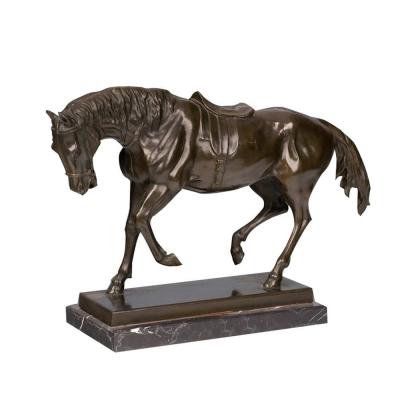 China Europe SHTONE Modern Indoor Brass Animal Statue Art Crafts Horse Bronze Sculpture TPY-309 Deco for sale