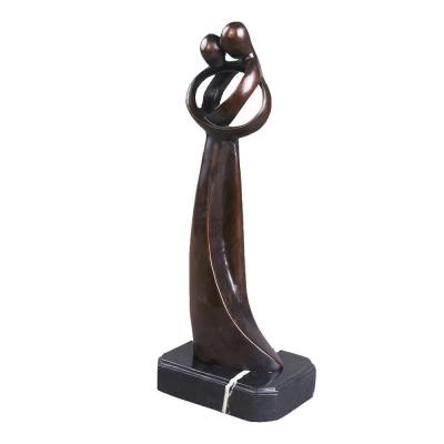 China Europe SHTONE Couple Metal Sculpture Abstract Lovers Indoor Brass Statue TPY-189 for sale