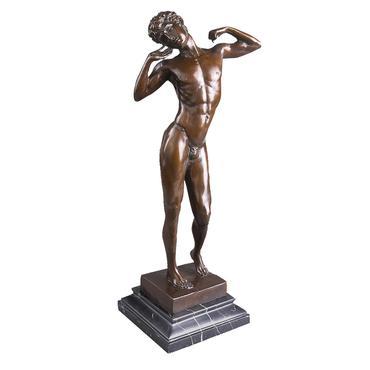 China Statue TPY-104 Male Brass Indoor Bronze Crafts David Sculpture Metal Carving Art From Europe SHTONE for sale