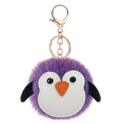 China Souvenir Item / Fluffy Penguin Pom Pom Keychain Factory Direct Metal Keychains Keychains Gifts SHTONE China Manufacture Promotional Puff Ball for sale