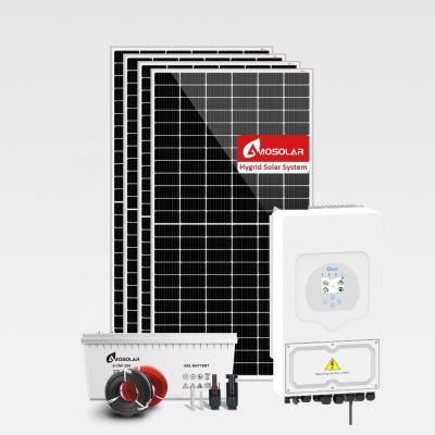 China 220-400V Output Voltage Amosolar Residential Hybrid Grid Solar System for Customized Home for sale