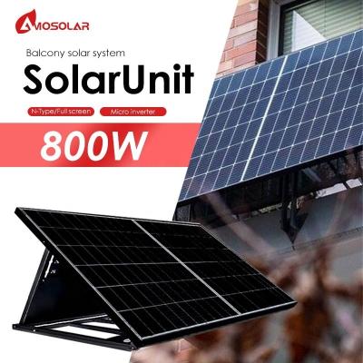 China Amosolar Solar Europe Warehouse 600W 800W Balkon Zonnepanelen System System Integratie van het systeem Te koop