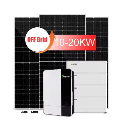 China 10kW/20kW Off-Grid Solar Power System with Lead-Acid Battery and Monocrystalline Panel for sale