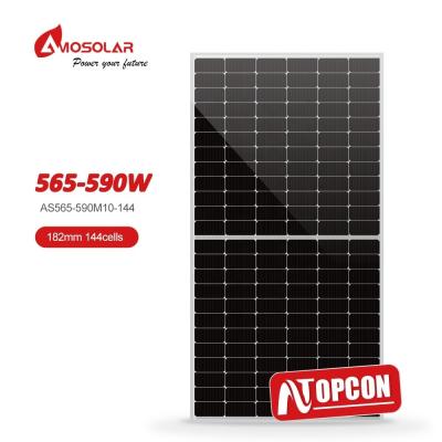 China Amosolar Solar Monocrystalline N-Type 450W 500W 550W 580W 600w 620w Halbschnitt Solarpanel für Einzelhändler zu verkaufen