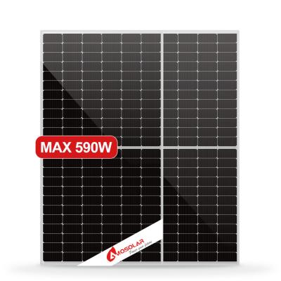 China Solar Panel Mono 144 Cell 182mm Half Cut Cell 570W 580W 590W N-type Solar Panels Made for sale