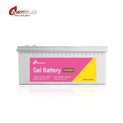 Chine Batterie de type plomb-acide 12V/24V/36V/48V Amosolar Gel type batterie pour le système de stockage solaire à vendre