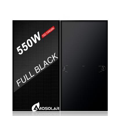 China 550w Full Black Solar Panel HJT Monocrystalline Solar Power Panel 540 Watt 560w Rotterdam for sale