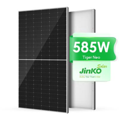 China Jinko zonnepaneel 580w 550w Bifacial Double Glass Zonnepanelen en prestaties Te koop