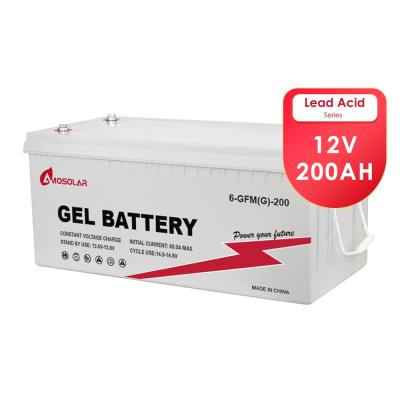 China 12V/24V/36V/48V Amosolar Gel Battery 12v 100ah 200ah for Ups Solar and Long Life for sale