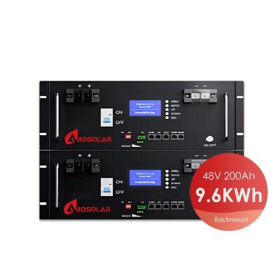 中国 100Ah 200Ah ディープサイクル 5KW 10KW 48V 51.2V サーバーラック マウント ホーム 太陽光蓄電池 販売のため