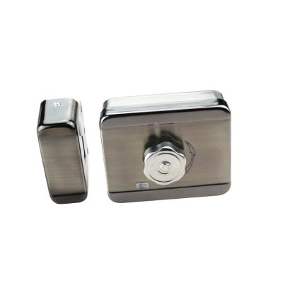 China Stainless Steel DC 12V CE Certificate Rim Door Lock Security Electric Smart Rim Lock for sale