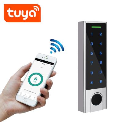 China WIFI Fingerprint Access Controller RFID Card Reader Biometric Metal IP66 Tuya APP Access Control 1000 Keypad for sale