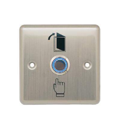 China Hollow Frame And Enclosed Illuminated Stainless Steel Electric Square Case Push Button Door Exit Switch for sale