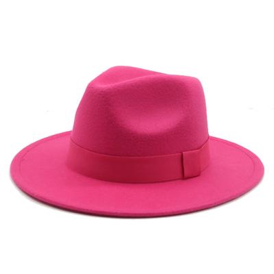 China Casual Fedora For Kids Women Overflow Dress Men Felted Hat Ribbon Band Trilby Hats for sale