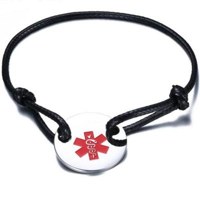 China Adjustable Stainless Steel Stainless Steel Medical Emergency ID Bracelet for sale