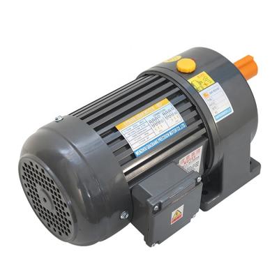 China Small AC 100W Gear Motor 50/60HZ 18mm Solid Shaft Totally Enclosed Helical Gear Reducer for sale