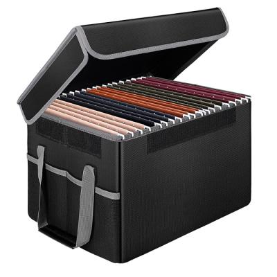 China Closed Flat Folder Organizer Dust Proof Zipper Storage File Storage Box Fireproof Waterproof Document Box for sale