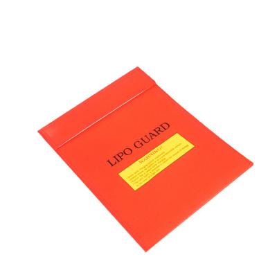 China Closed Zipper Fiberglass Silicone Coated Flame Retardant Explosion Proof Safe Bag Premium Battery Storage Bag for sale