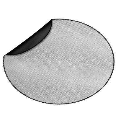 China Easily Cleaned Round 24 Inch Silver Ember Grill Deck Home Use Camping BBQ Mat Fire Pit Mat For Fireproof Fire Pit for sale