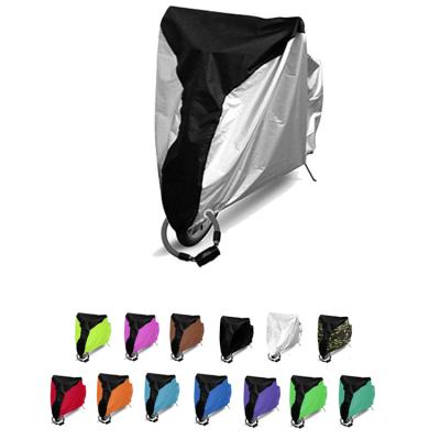 China Weatherproof Outdoor Cover 190t Oxford Bicycle Cover Waterproof Outdoor UV Protection Bicycle Bike Cover Customized In Sliver Bike Outdoor Cover for sale