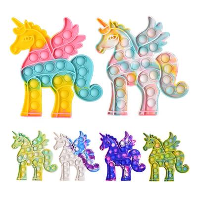 China Silica Gel Kids Gift Rainbow Unicorn Jumping Person Jumping Toys It Unicorn Jumping Unicornio for sale