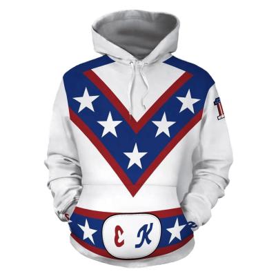 China casual& Custom Made Men's Stunt Star Evel Knievel Hoodie Cosplay Apparel American Evel Knievel Costume Cosplay for sale