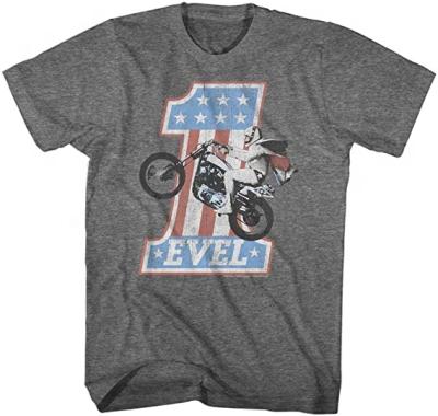 China Breathable cotton O neck men's anti-pilling Evel knievel t-shirt for teen street fashion style for sale