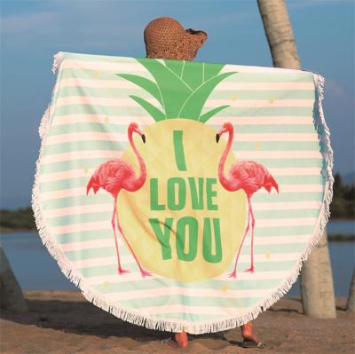 China Custom Printed Aztec Round Custom Printed Beach Towel Disposable Microfiber Beach Towel Circle Shape Microfiber Beach Towels for sale