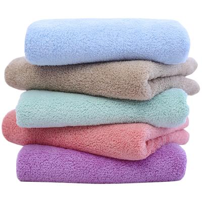 China Factory Direct Sale Beautiful Microfiber Disposable Face Towel Coral Fleece Gift Towel Edgeless Cleaning Towel for sale