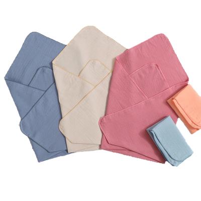 China Plain Style Solid Color Anti-pilling Muslin Wrap Organic Muslin Covering Baby Wrap for sale