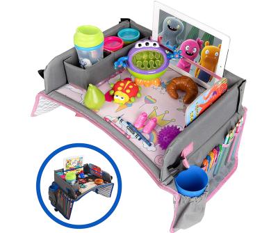 China Amazon hot activity play organizer kids play tray waterproof travel kids play car tray with bottle for sale