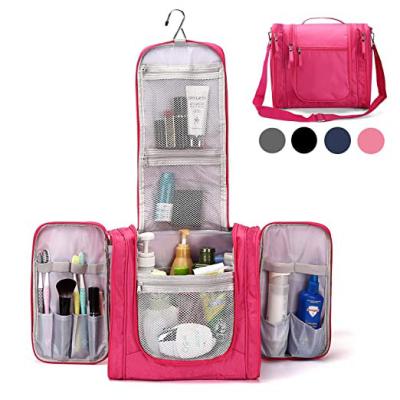 China Custom Hanging Travel Toiletry Bag Waterproof Makeup Organizer Wash Shaving Kit Cosmetic Bag for sale