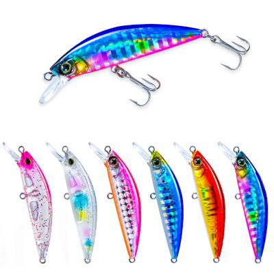 China ABS Plastic 6g Artificial Bait New 50mm Hard Bait Minnow Slow Sinking Saltwater PESCA Fishing Lures Crank Baits Minnow Fishing Lure for sale