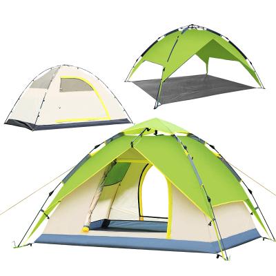 China Camouflage / Field Game Cheap Wholesale 3-4 Person Waterproof Family Hiking Automatic Camping Tent for sale