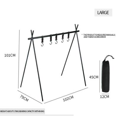 China Multifunctional Folding Picnic Storage Rack BBQ Rack Easily Cleaned Outdoor Tools Hanging Organizer Camping Equipment Cooking for sale